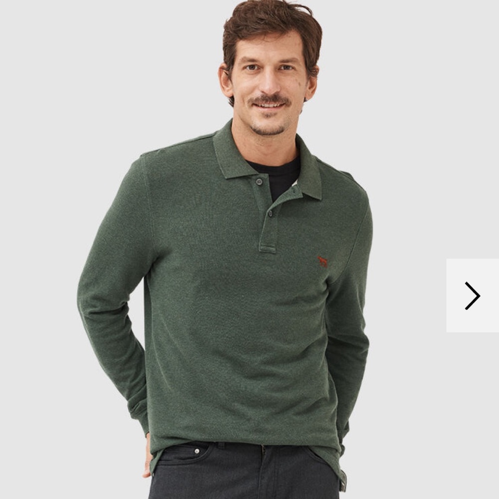 NWT Rodd & Gunn Long Sleeve Gunn Polo in Moss - S